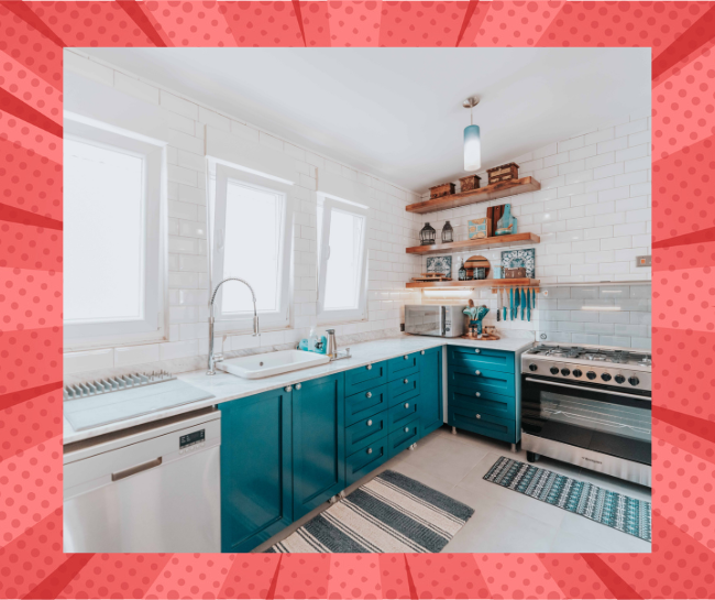 Kitchen shelves